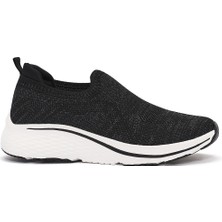Derimod Zero Kadın Siyah Kalın Tabanlı Kumaş Sneaker 25SFE49536F