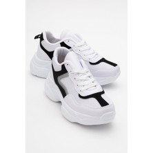 Ccway Kadın Anorak Spor Ayakkabı Beyaz Siyah