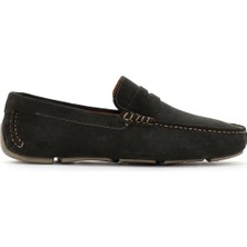 Derimod Erkek Haki Süet Deri Loafer 25SFD630310
