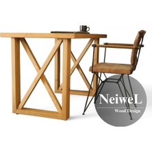 Neiwel Loel Doğal Ahşap Çalışma ve Ofis MASASI-70  cm  -100  cm