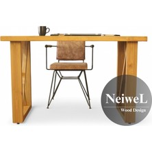 Neiwel Loel Doğal Ahşap Çalışma ve Ofis MASASI-70  cm  -100  cm