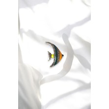 Renkli Taşlı Balık Figürlü Broş