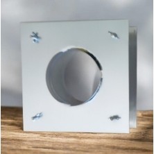 Renuzu Isı Yalıtımlı Yanmaz Boru Baca Çıkışı (Ağaç Ev, Konteyner Için) 130 mm Çap Kare Taban 28*28