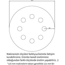 Universal 125MM Zımpara Makinesi Taban Cırtı Yenileme Kiti