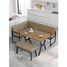 Mygusi Src Serisi Mutfak, Balkon Köşe Takımı, 70 x 110  cm  Atlantik Masalı - Cappucino