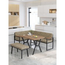 Mygusi Src Serisi Mutfak, Balkon Köşe Takımı, 70 x 110  cm  Atlantik Masalı - Cappucino