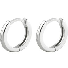 Afrodit Silver 11 mm Taşsız Halka Gümüş Küpe