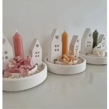 Dekoratif Ev Tealight 4 Parça Mumluk