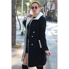 Kışlık Şık Kaşe Kadın Kaban