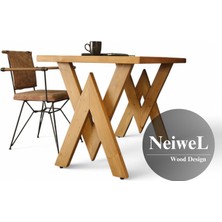 Neiwel Asur Doğal Ahşap Çalışma ve Ofis MASASI-70 cm -100 cm