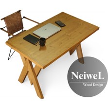 Neiwel Asur Doğal Ahşap Çalışma ve Ofis MASASI-70 cm -100 cm