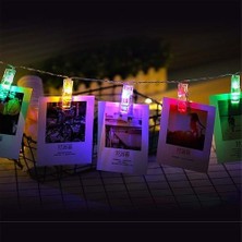 Ozcmax Renkli Işıklı Mandallı Fotoğraf Albümü 10 Lu - Rgb