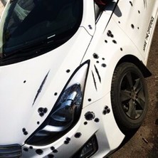 Ozcmax Araç Sticker Mermi ve Oto Sticker Yara Şeklinde 3D