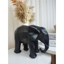 Dekoratif Siyah Kübik Fil