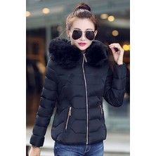 Günlük Kürklü Şişme Kadın Mont