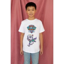 Texclusive Paw Patrol Tshirt Everest Çocuk Tişört Beyaz