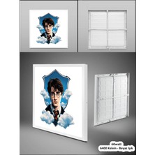 Gökyüzü Panel Çocuk Odası Harry Potter Avize, 60 x 60 Kare, Ledli Tavan Lambası, Ev Için Modern Avize, 60WATT, Beyaz