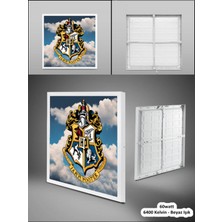 Gökyüzü Panel Harry Potter Avize, 60 x 60 Kare LED Avize, 60WATT, Beyaz Işık, Homojen Aydınlatma, Yapay Zeka Tasarım