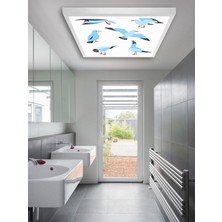 Gökyüzü Panel Wc AVIZE-60 cm  x 60 cm -54WATT-LED-ARMATÜR-BANYO-AYDINLATMA-DESENLI-PANEL-WC-LED-LAMBA-WC Için Uygundur