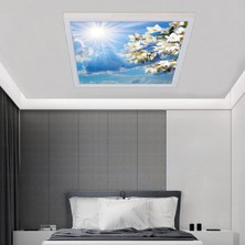 Gökyüzü Panel 60 x 60 LED-54WATT-HEPSIBURADA Avize-Yatak Odası-Tavan Avize-Beyaz-Tavana Yapışık Model-Salon Avize