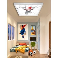 Gökyüzü Panel Genç Odası AVIZE-60 cm  x 60 cm -54WATT LED-6500 K (Beyaz)-Salon Avizeleri Hepsiburada-Klas Tasarım Avize