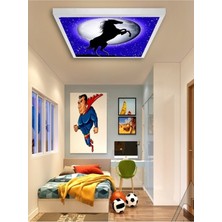 Gökyüzü Panel Yeni Genç Odası AVIZE-60 cm  x 60 cm -60WATT KARE-LED-6500 Kelvin (BEYAZ)-30M2 Alan Homojen Aydınlatma-