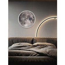 Gökyüzü Panel Yatak Başı Aplik-Moon LED Aplik, 30 cm -LED 25WATT,DUVAR Aplikleri, Yatak Odası Aplik, Aplik Modelleri