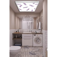 Gökyüzü Panel Wc AVIZE-60 cm  x 60 cm -54WATT-LED-ARMATÜR-BANYO-AYDINLATMA-DESENLI-PANEL-LED-WC-LAMBA-WC-BANYO Işık