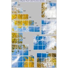 Gökyüzü Panel 124 cm  x 186 cm -ALTILI- Led-Sıva ÜSTÜ-324 Watt-Kasap LED Aydınlatma-Avize Modelleri-Led Işık