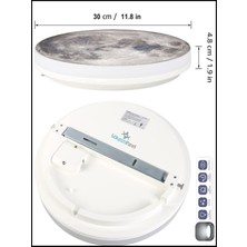 Gökyüzü Panel Yatak Odası LED Aplik-Moon LED APLIK,30 cm  Çap, LED 25WATT, Modern, Duvar Aplik, Yatak Odası Aplik-A+