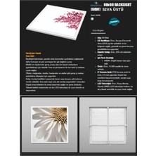 Gökyüzü Panel Paptya LED Avize, Salon Avize Modelleri 60 x 60, Modern Doğal Beyaz Işık, 6400K, 60WATT Salon Avize,
