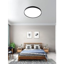 Gökyüzü Panel Black LED Panel, Yuvarlak, Ledli Armatür, 50 cm -45WATT, Siyah Çerçeve, 6500K-BEYAZ-IŞIK-LED-ARMATÜR