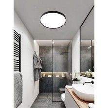 Gökyüzü Panel Black LED Panel, Yuvarlak, Ledli Armatür, 50 cm -45WATT, Siyah Çerçeve, 6500K-BEYAZ-IŞIK-LED-ARMATÜR