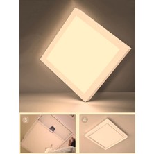 Gökyüzü Panel Sıva Üstü 60 cm   x 60 cm  LED Panel, Yatak Odası Avize, 60 x 60 LED Avize, 60 Watt, Homojen Gün Işığı 4000K