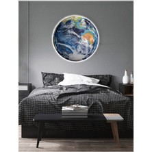 Gökyüzü Panel World Model,led Aplik, 30 cm  Çap,led 25WATT, Modern,duvar Aplik, Yatak Odası Aplik,yatak Başı Aplik,
