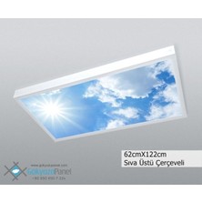 Gökyüzü Panel 60 x 120 Gökyüzü Panel Avize, 106WATT Led, Sıva Üstü, Kolay Montaj LED Panel, Güneşli Bulutlar Avize