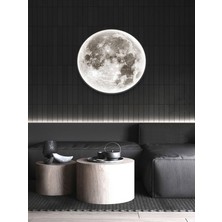 Gökyüzü Panel Trend Ürün Moon LED APLIK,30 cm  Çap, LED 25WATT, Modern, Duvar Aplik, Yatak Odası Aplik,duvar Lambası