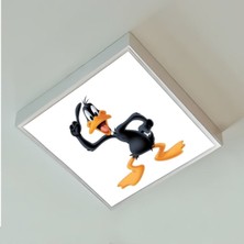 Gökyüzü Panel Cartoon Characters Çocuk Odası LED AVIZE-60 cm  x  60 x M Büyük Kare-1.5kg Hafif- 54W Güçlü Işık-Sıva Üstü
