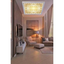 Gökyüzü Panel Klas Desenli Modern LED Aydınlatma 60WATT LED Dijital Baskılı Tavan Armatürü, 60 x 60 Mondern Kare