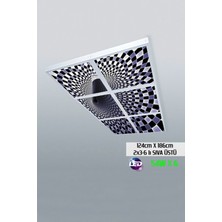 Gökyüzü Panel 124 cm  x 186 cm -ALTILI- Led-Sıva ÜSTÜ-324 Watt-Tavan LED Aydınlatma-Avize Modelleri-Led Işık