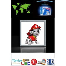 Gökyüzü Panel Itfayeci Köpek Çocuk Odası Avize 60 cm   x 60 cm  LED Lamba 54W