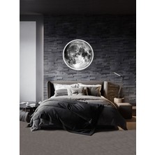 Gökyüzü Panel Moon LED Aplik 30 cm  Çap 25WATT Led, Ay LED Duvar Lambası, Uv Baskı Modern LED Aplik