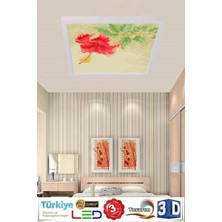 Gökyüzü Panel Yeni LED Aydınlatma Avize 60WATT LED Aydınlatma 60 cm  x 60 cm  Modern Tasarım Çerçeve