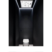 Gökyüzü Panel Gecemsi Tasarım, LED Avize, Yatak Odası LAMBA,60W -Büyük Boy Avize (60 cm  x 60 cm )