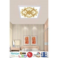 Gökyüzü Panel Şık ve Modern Tasarım LED Avize, 60 x 60-60W Beyaz Çerçeve,beyaz Işık, Kolay Montaj