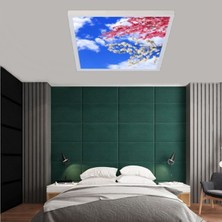 Gökyüzü Panel 60 x 60 Ledli, Baskılı-Hepsiburada Avize Modeli-Led AVIZE-54WATT-TAVANA Yapışık Lamba-Yatak Odası Avize