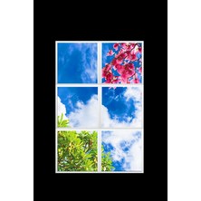 Gökyüzü Panel 124 cm  x 186 cm -ALTILI- Led-Sıva ÜSTÜ-324 Watt-Mağaza LED Aydınlatma-Avize Modelleri