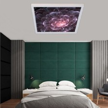 Gökyüzü Panel Yeni 60WATT-60 x 60 -Ledli Yatak Odası Avize- Uv Baskı Tasarım Aydınlatma-Tavana Yapışık-Kolay Montaj