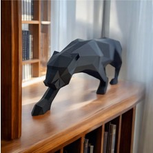 Siyah Dekoratif Panter, Heykel, Dekoratif Obje, Salon ve Ofis Dekorasyonu