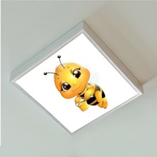 Gökyüzü Panel Arı Kardeş Çocuk Odası LED AVIZE-60 cm  x  60 x M Büyük Kare-1.kg Hafif- 60W Güçlü Işık-Pcb LED-60WATT